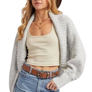 Venus Sassy Gray Cropped Shrug SzM